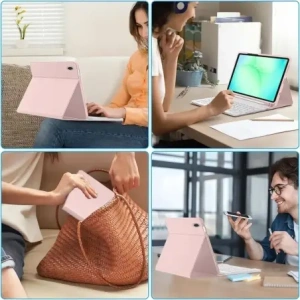 Etui Tech-Protect Smartcase Pen + Keyboard do Samsung Galaxy Tab A9 / A11 8.7 X110 / X115 / X133 / X135 Pink