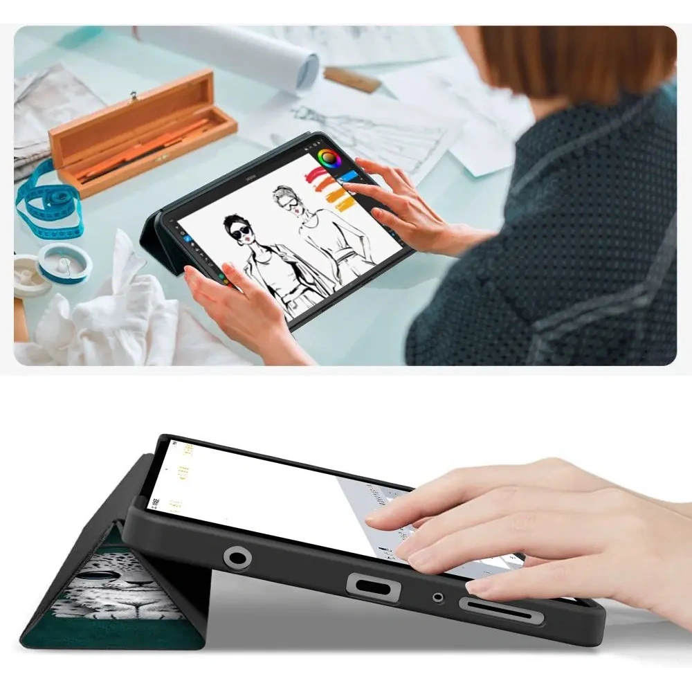 Etui Tech-Protect Smartcase do Samsung Galaxy Tab A9 / A11 8.7 X110 / X115 / X133 / X135 Sad Cat
