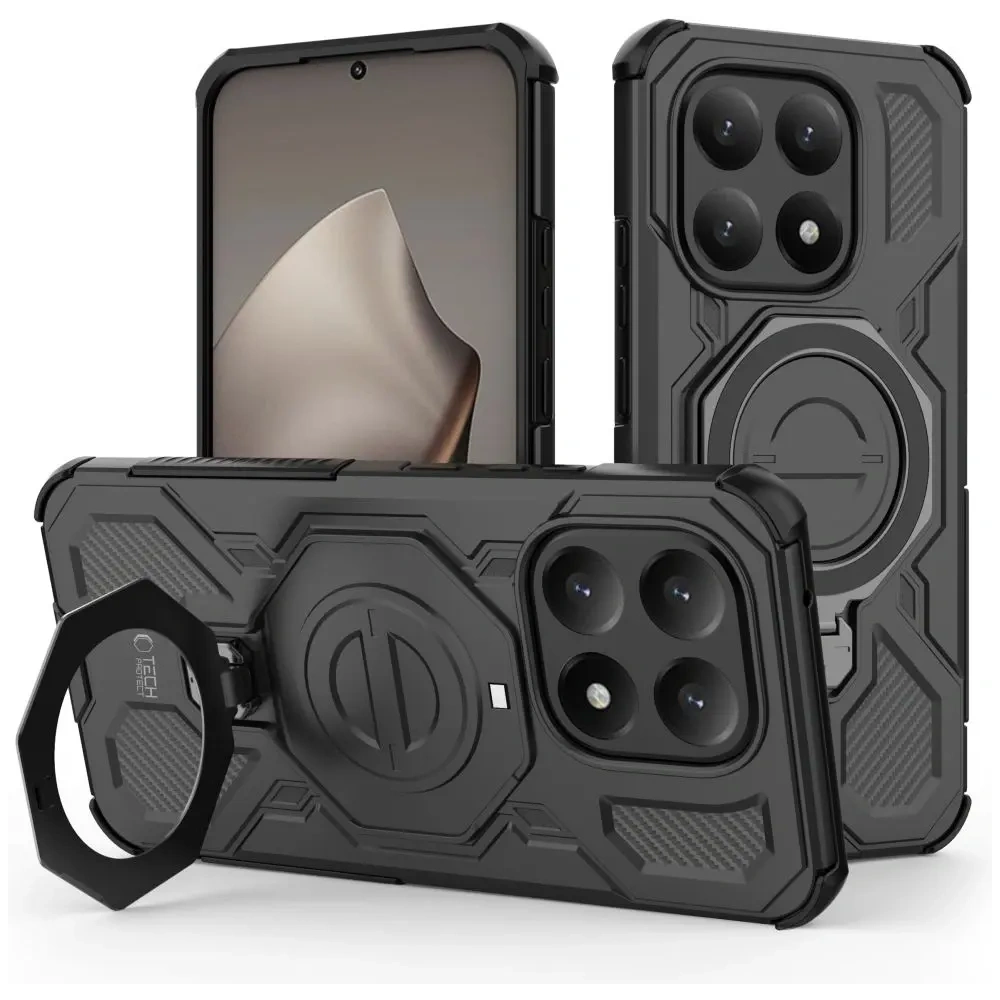 Etui Tech-Protect TacticStand MagSafe do Xiaomi 15T Matte Black