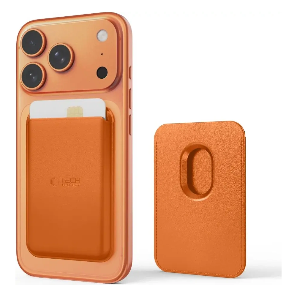 Etui Tech-Protect MagWallet MagSafe Universal Magnetic Card Holder Orange