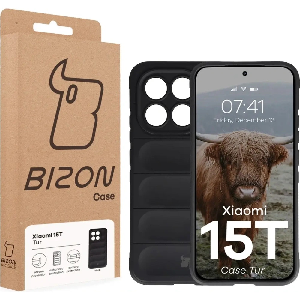 Pancerne etui Bizon Case Tur do Xiaomi 15T czarne