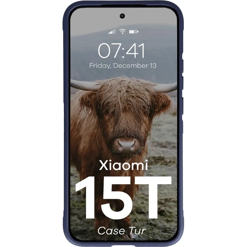 Pancerne etui Bizon Case Tur do Xiaomi 15T granatowe