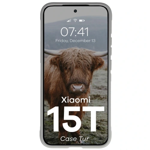 Pancerne etui Bizon Case Tur do Xiaomi 15T jasnoszare