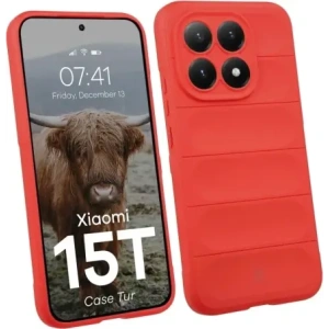 Pancerne etui Bizon Case Tur do Xiaomi 15T czerwone
