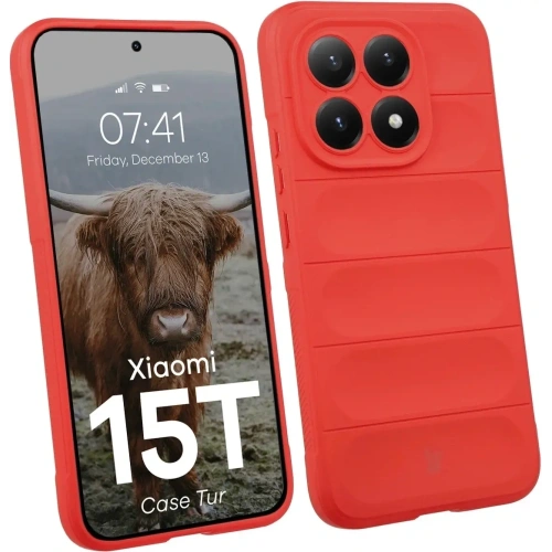 Pancerne etui Bizon Case Tur do Xiaomi 15T czerwone