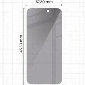 Prywatyzujące szkło hartowane Bizon Glass Clear Shadow Duo do Apple iPhone 17 / 17 Pro / 16 Pro przyciemniane [2 PACK]