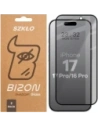 Prywatyzujące szkło hartowane Bizon Glass Edge Shadow Duo do Apple iPhone 17 / 17 Pro / 16 Pro przyciemniane z czarną ramką [2 PACK]