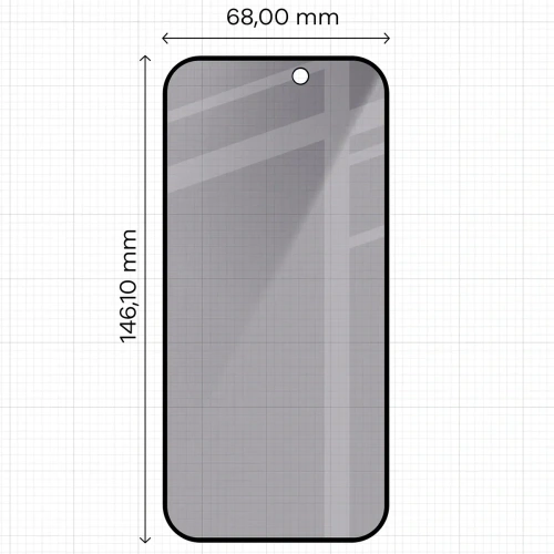 Prywatyzujące szkło hartowane Bizon Glass Edge Shadow Duo do Apple iPhone 17 / 17 Pro / 16 Pro przyciemniane z czarną ramką [2 PACK]