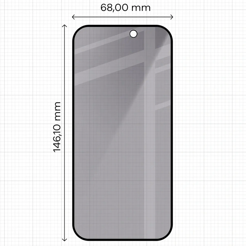 Prywatyzujące szkło hartowane Bizon Glass Edge Shadow Duo do Apple iPhone 17 / 17 Pro / 16 Pro przyciemniane z czarną ramką [2 PACK]