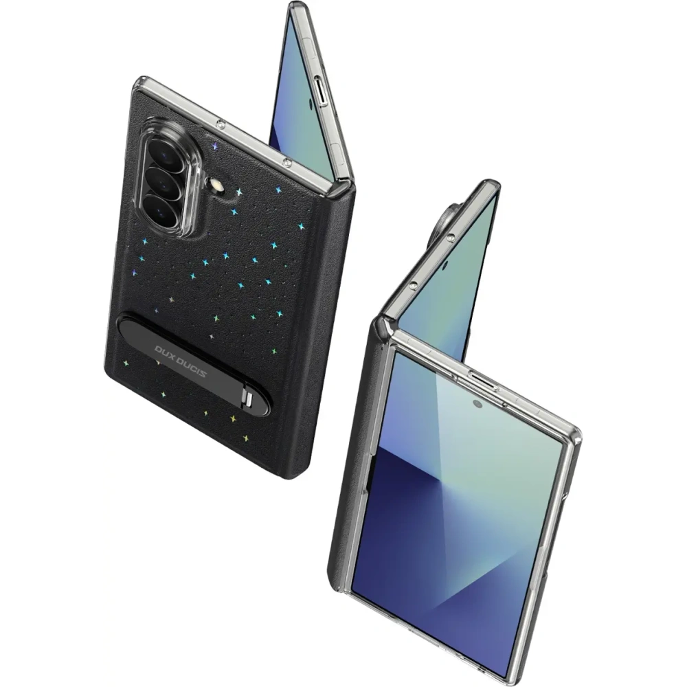 Etui Dux Ducis Stex do Samsung Galaxy Z Fold 7 z podstawką 360° czarne