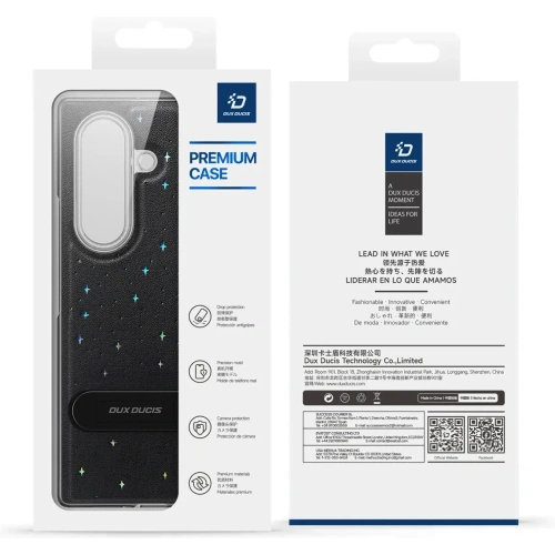 Etui Dux Ducis Stex do Samsung Galaxy Z Fold 7 z podstawką 360° czarne