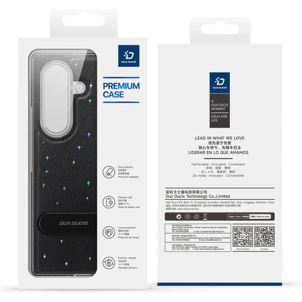 Etui Dux Ducis Stex do Samsung Galaxy Z Fold 7 z podstawką 360° czarne