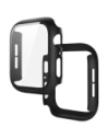 Etui ze szkłem do zegarka Bizon Case+Glass Watch do Apple Watch SE 3 / SE 2 / SE / 6 / 5 / 4 44mm matowe czarne