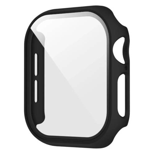 Etui ze szkłem do zegarka Bizon Case+Glass Watch do Apple Watch SE 3 / SE 2 / SE / 6 / 5 / 4 44mm matowe czarne