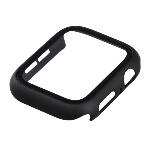 Etui ze szkłem do zegarka Bizon Case+Glass Watch do Apple Watch SE 3 / SE 2 / SE / 6 / 5 / 4 44mm matowe czarne