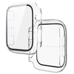 Etui ze szkłem do zegarka Bizon Case+Glass Watch do Apple Watch SE 3 / SE 2 / SE / 6 / 5 / 4 44mm przezroczyste