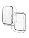Etui ze szkłem do zegarka Bizon Case+Glass Watch do Apple Watch SE 3 / SE 2 / SE / 6 / 5 / 4 44mm przezroczyste