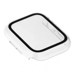 Etui ze szkłem do zegarka Bizon Case+Glass Watch do Apple Watch SE 3 / SE 2 / SE / 6 / 5 / 4 44mm przezroczyste