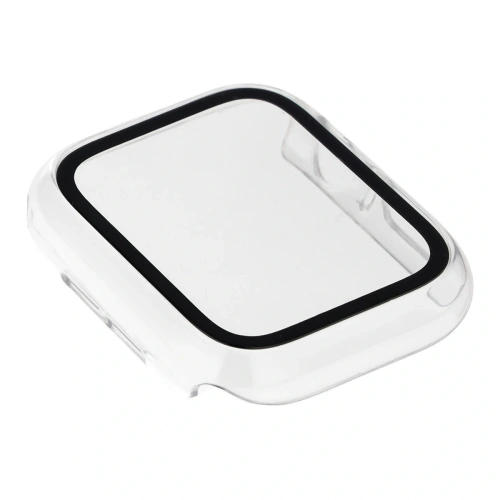 Etui ze szkłem do zegarka Bizon Case+Glass Watch do Apple Watch SE 3 / SE 2 / SE / 6 / 5 / 4 44mm przezroczyste