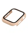 Etui ze szkłem do zegarka Bizon Case+Glass Watch do Apple Watch SE 3 / SE 2 / SE / 6 / 5 / 4 44mm matowe różowe