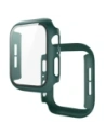 Etui ze szkłem do zegarka Bizon Case+Glass Watch do Apple Watch SE 3 / SE 2 / SE / 6 / 5 / 4 40mm matowe ciemnozielone