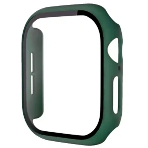 Etui ze szkłem do zegarka Bizon Case+Glass Watch do Apple Watch SE 3 / SE 2 / SE / 6 / 5 / 4 40mm matowe ciemnozielone