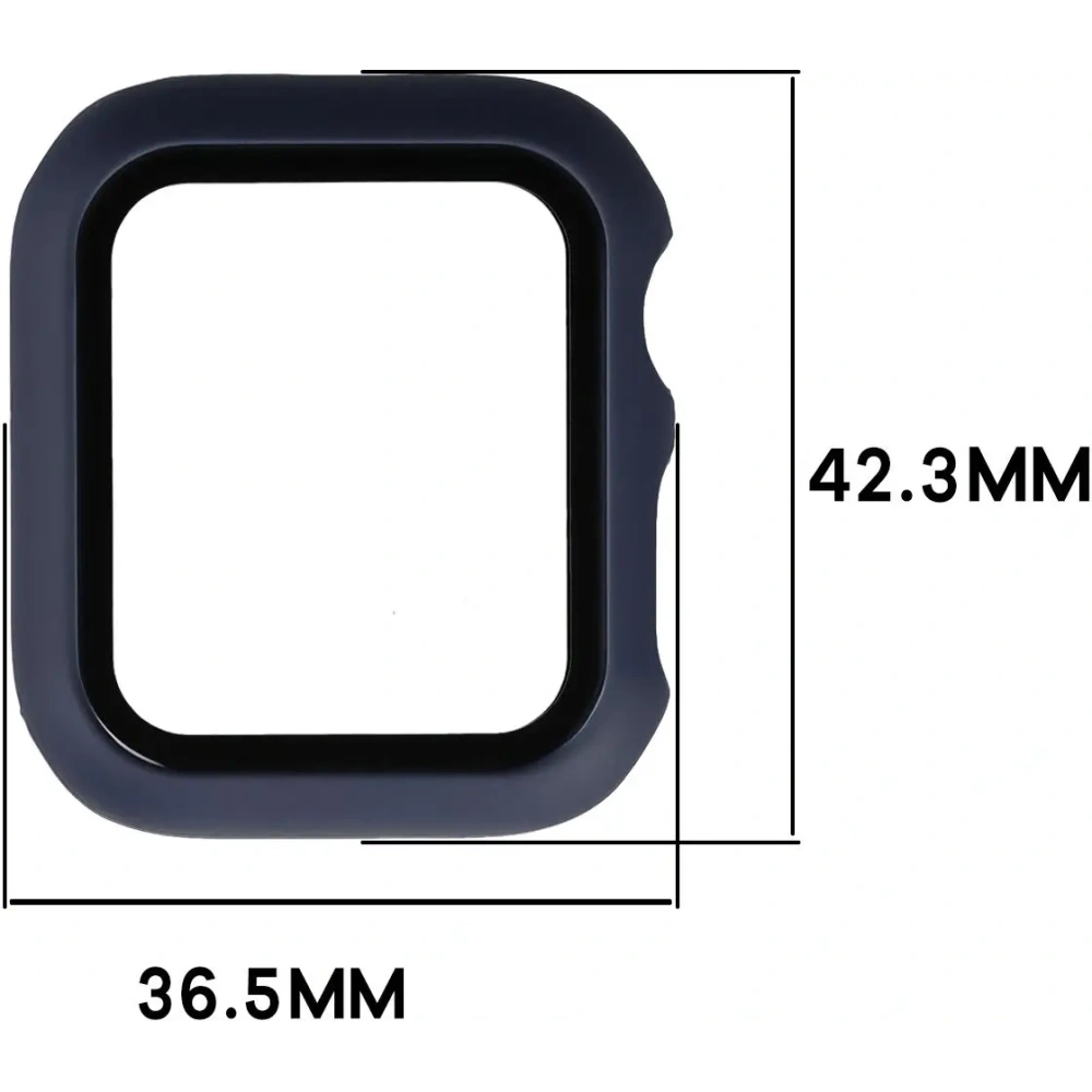 Etui ze szkłem do zegarka Bizon Case+Glass Watch do Apple Watch SE 3 / SE 2 / SE / 6 / 5 / 4 40mm matowe granatowe