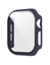 Etui ze szkłem do zegarka Bizon Case+Glass Watch do Apple Watch SE 3 / SE 2 / SE / 6 / 5 / 4 40mm matowe granatowe