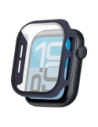 Etui ze szkłem do zegarka Bizon Case+Glass Watch do Apple Watch SE 3 / SE 2 / SE / 6 / 5 / 4 40mm matowe granatowe