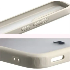 Etui Bizon Case Angelo do Xiaomi 15T półprzezroczyste z beżową ramką