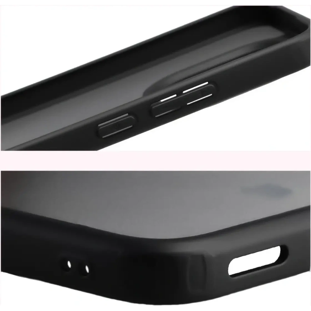 Etui Bizon Case Angelo do Xiaomi 15T przydymione z czarną ramką