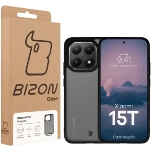 Etui Bizon Case Angelo do Xiaomi 15T przydymione z czarną ramką