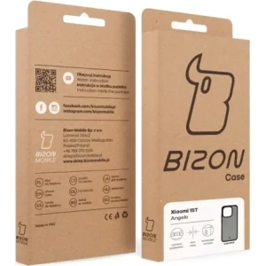 Etui Bizon Case Angelo do Xiaomi 15T przydymione z czarną ramką