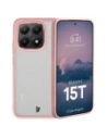 Etui Bizon Case Angelo do Xiaomi 15T półprzezroczyste z jasnoróżową ramką