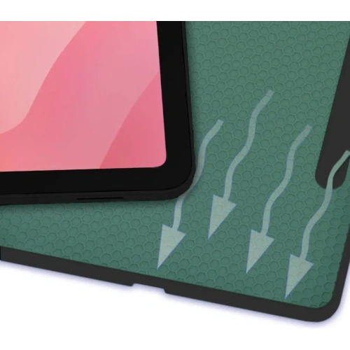Etui z klapką Bizon Case Tab Lizard do Samsung Galaxy Tab S11 Ultra ciemnozielone