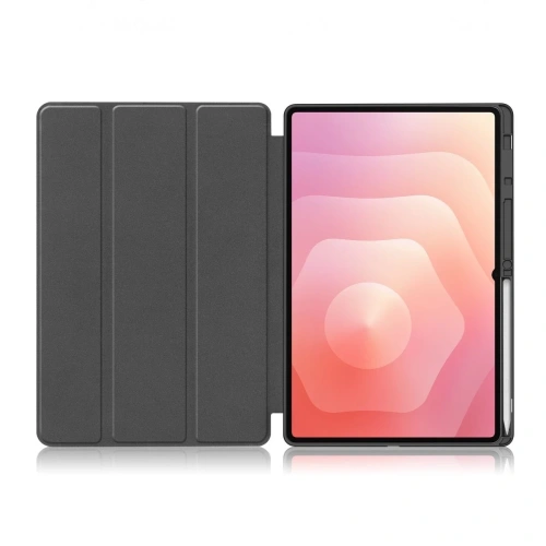 Etui z klapką Bizon Case Tab Lizard do Samsung Galaxy Tab S11 Ultra ciemnozielone