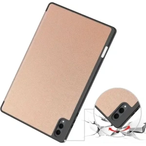 Etui z klapką Bizon Case Tab Lizard do Samsung Galaxy Tab S11 Ultra różowozłote