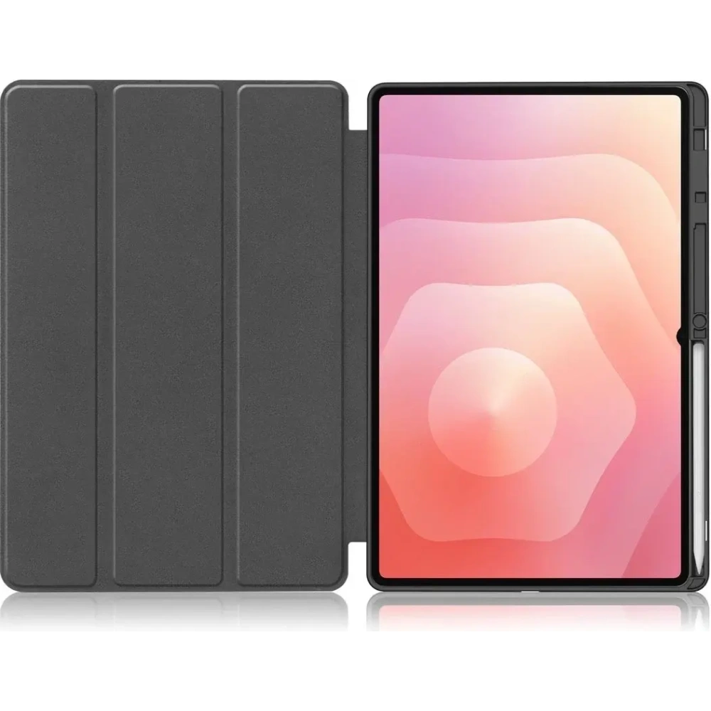 Etui z klapką Bizon Case Tab Lizard do Samsung Galaxy Tab S11 Ultra różowozłote