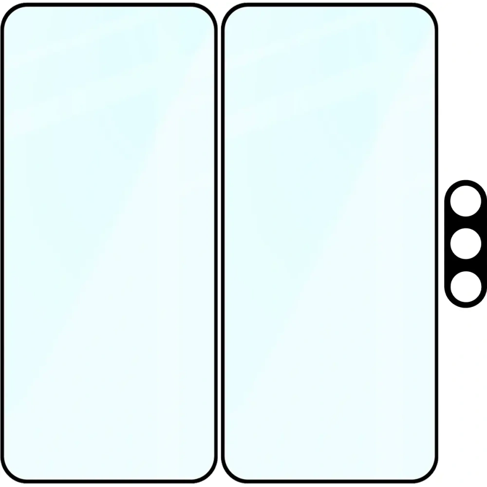 2x Szkło + szybka na aparat Bizon Edge Pack do OnePlus Nord 5