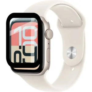 Szkło hybrydowe Bizon Glass Watch Edge Hybrid dla Apple Watch SE 3 / SE 2 / SE / 6 / 5 / 4 (40 mm) czarne
