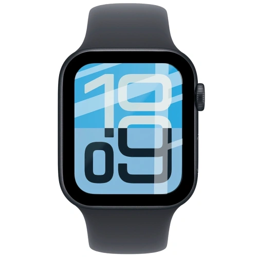 Szkło hybrydowe Bizon Glass Watch Edge Hybrid dla Apple Watch SE 3 / SE 2 / SE / 6 / 5 / 4 (44 mm) czarne