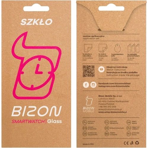 Szkło hybrydowe Bizon Glass Watch Edge Hybrid dla Apple Watch SE 3 / SE 2 / SE / 6 / 5 / 4 (44 mm) czarne