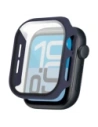 Etui ze szkłem do zegarka Bizon Case+Glass Watch do Apple Watch SE 3 / SE 2 / SE / 6 / 5 / 4 44mm matowe granatowe