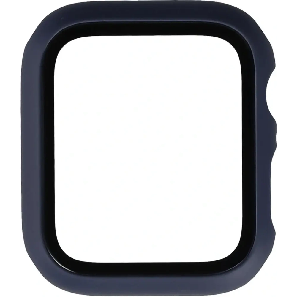 Etui ze szkłem do zegarka Bizon Case+Glass Watch do Apple Watch SE 3 / SE 2 / SE / 6 / 5 / 4 44mm matowe granatowe