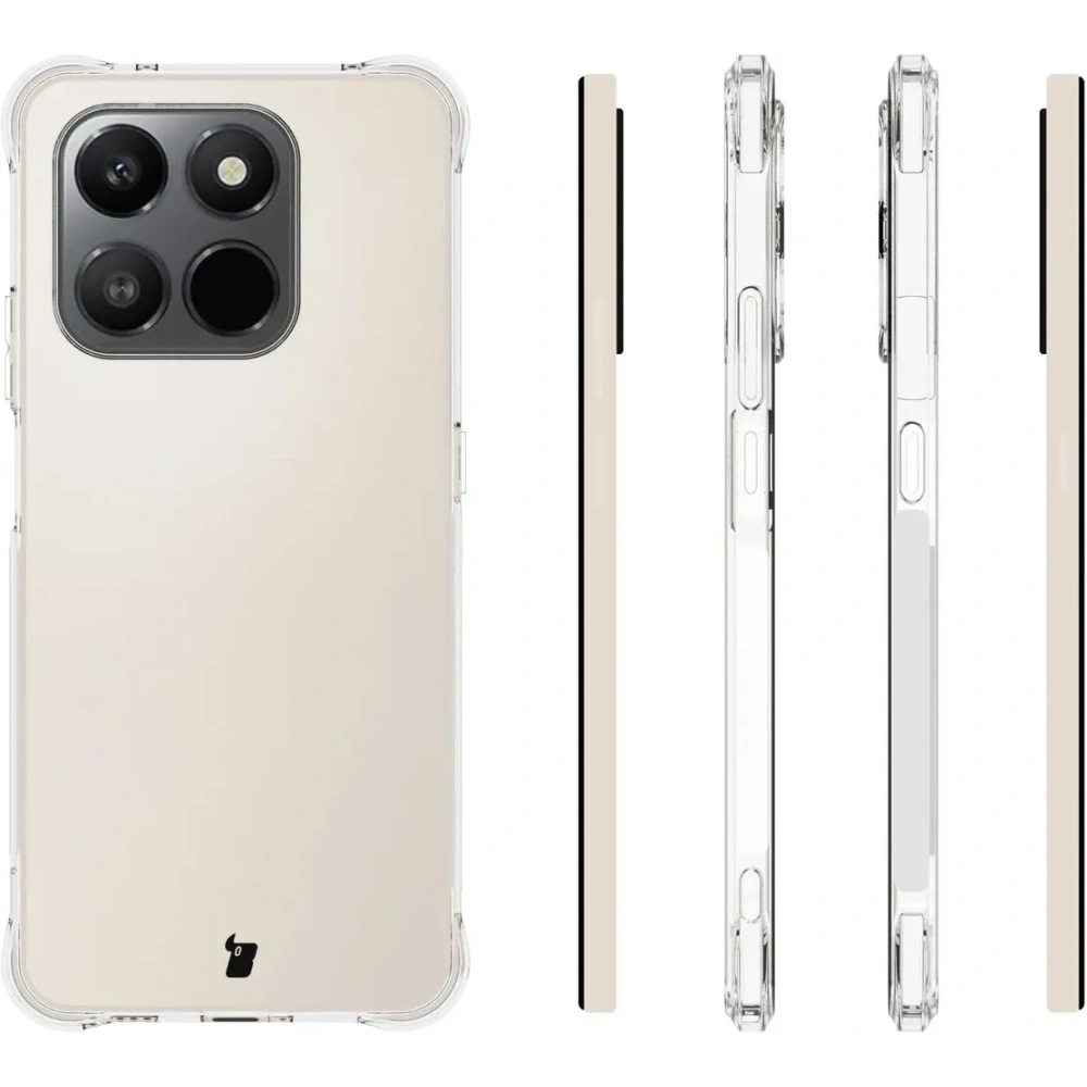 Elastyczne etui + 2x folia na ekran Bizon Case Clear Pack do Honor X7d / Honor 400 Smart