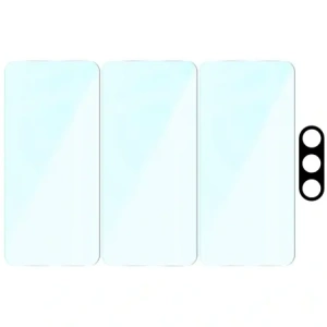 3x Szkło hartowane + szybka na aparat Bizon Glass Clear Pack do Samsung Galaxy S25 FE