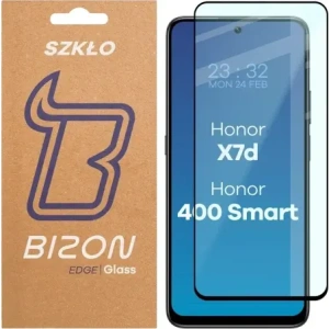 Szkło hartowane Bizon Glass Edge 2 do Honor X7d / Honor 400 Smart czarna ramka