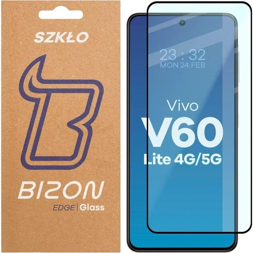 Szkło hartowane Bizon Glass Edge 2 do Vivo V60 Lite 5G czarna ramka