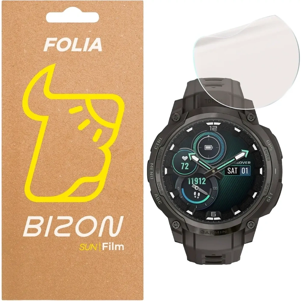 Folia matowa Bizon Glass Watch Film Sun do Garmin Instinct Crossover AMOLED