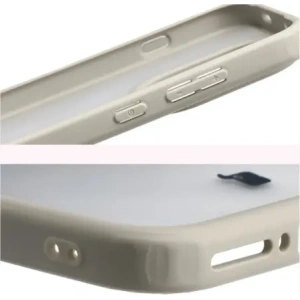 Etui Bizon Case Angelo do OnePlus 15 półprzezroczyste z beżową ramką